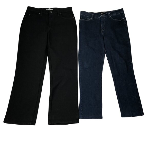 Lee Womens Jeans Size 10 Petite Lot of Two Straight Casual Denim Classic Blue - Picture 1 of 16